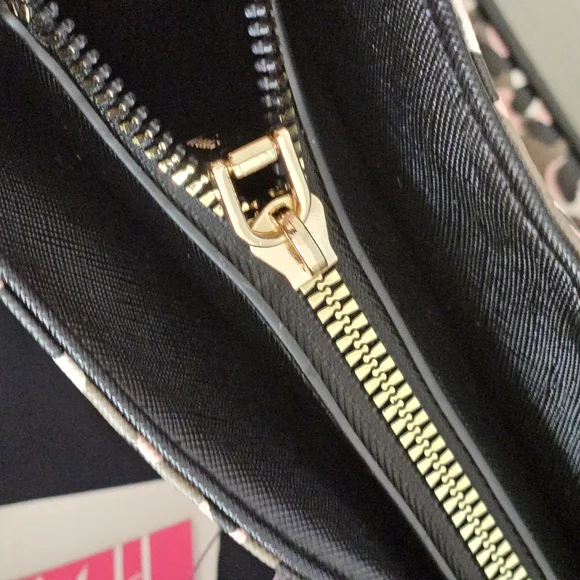 Trina Turk Leopard Print Pink and Black Tote - Picture 3 of 4